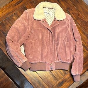 Wilsons Leather Suede Bomber Jacket Vintage size 10 medium